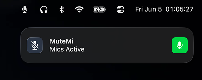 Microphone available notification